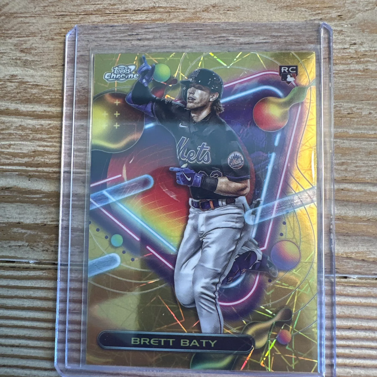 2023 Topps Chrome Cosmic Brett Baty Gold Rookie /50 New York Mets