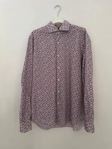 BARBA Napoli Men's Shirt Floral Print Size 43(17)! - Picture 1 of 11