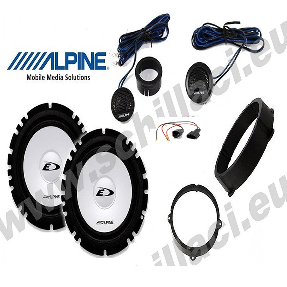 Kit coppia casse 2 vie per Alfa Romeo 147 Alpine con adattatori e supporti
