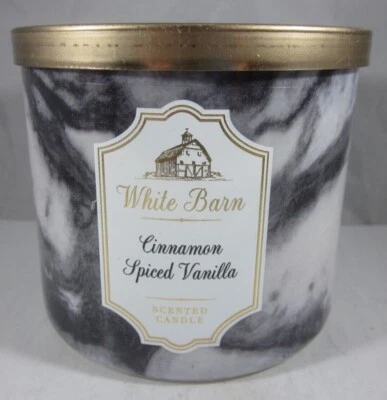 Bath & Body Works White Barn 3 wick 14.5 oz Candle Cinnamon Spiced Vanilla - Image 1 of 4