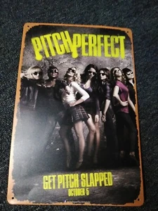 Pitch Perfect (2012) Metal Movie Poster Tin Sign Film 8"x12" Get Pitch Slapped  - Picture 1 of 3
