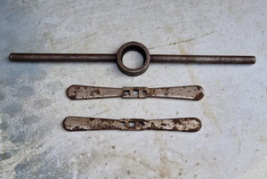 3 x Vintage Schneideisen Lagerhalter / Gewindebohrerschlüssel Maschinist Werkzeug - Bild 1 von 18