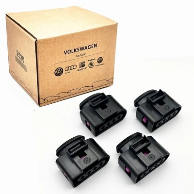 4x Original Ersatzstecker Für Audi A3 Seat Skoda VW Polo Golf Passat 4B0973724 - Image 1 of 4