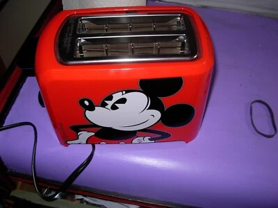 Disney Disneyland Mickey Mouse Rojo 2 Rebanadas 5 Set Tostadora Nueva Sin Caja Foto 1 de 4