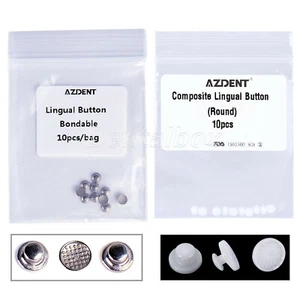Dental Kieferorthopädischer Komposit Lingualknopf verklebbar runder Sockel Keramik/Metall - Bild 1 von 16
