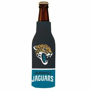 Isolierter 12 Unzen Football Jacksonville Jaguars Bierflaschenkühler Koozie Reißverschluss - Bild 1 von 1