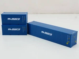 Herpa 076173 Container Set macs für LKW 2x20ft 1x40ft wie NEU! OVP 1703-29-24 - Bild 1 von 4
