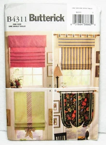 Window Shades Roman Shades Curtains Coverings Butterick 4311 Uncut - Picture 1 of 6