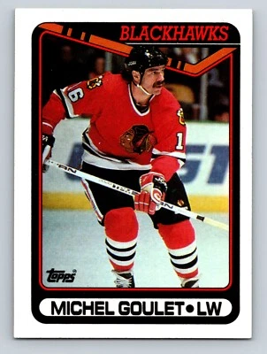 Michel Goulet 1990-91 Topps #329 Chicago Blackhawks - Image 1 of 2