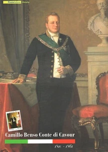 2010 italia repubblica folder Camillo Benso Conte di Cavour - Imagen 1 de 1