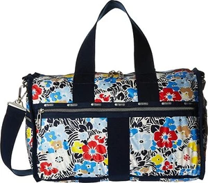 LeSportsac Women's Essential Weekender Duffle Bag - Ocean Blooms Navy - Picture 1 of 2