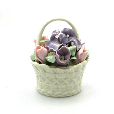 Vintage Cosmos Adora Fine Porcelain Flower Basket Cover