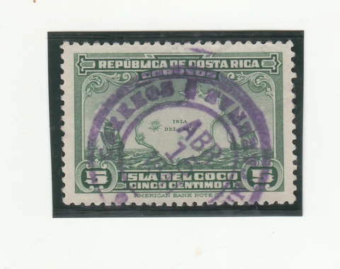 Costa Rica 1936. Search for the Pirate Treasure on Cocos Island 5c. #177. Used Cover