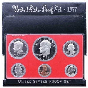 1977 us mint proof set original government packaging - Picture 1 of 3