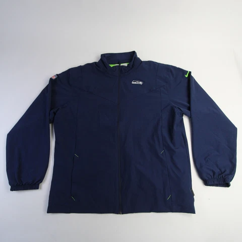 Seattle Seahawks Nike NFL On Field Apparel Jacket Men's Navy Used Cover