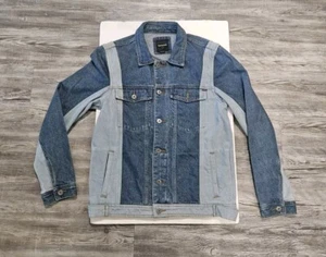 Barney Cools Denim Longsleeve Shirt/jacket Multipocket Two Tone Size L Mens - Picture 1 of 4
