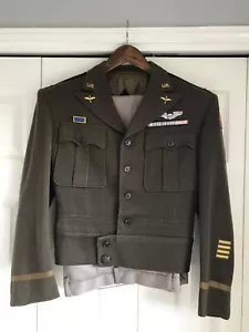 WW2 USAAF Ike jacket with eighth air force insignia and medal bars - Picture 1 of 17