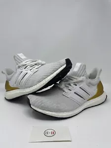 Adidas Ultraboost 4.0 DNA White Gold Metallic Size 11 FZ4007 Authentic Rare - Picture 1 of 11