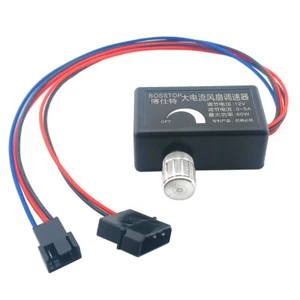 Adjust PC 4pin 3pin Case CPU Fan Speed Regulator DC 12V IDE Power Knob Control - Picture 1 of 8