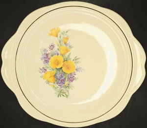 C1940 Universal Cambridge Buttercup & Lavender Chop Plate Platter Replacement - Picture 1 of 7