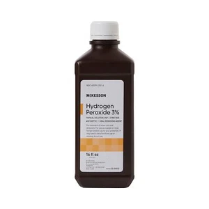McKesson Antiseptic Hydrogen Peroxide 16 oz. Bottle 3% Strength  12 Ct - Picture 1 of 4