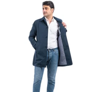 Trench Sartoriale Uomo Cappotto Impermeabile Soprabito Leggero Elegante VEQUE - Imagen 1 de 18
