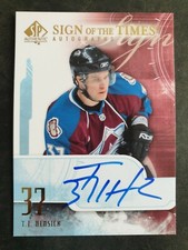 2008-09 SP Authentic Sign of the Times #STHE T.J. Hensick 