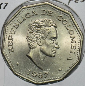 Colombia 1967 Peso 240331 combine shipping - Picture 1 of 2