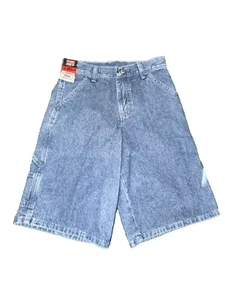 Wrangler Boys Carpenter Shorts 12Regular Adjustable Waist Denim Blue 100% Cotton - Picture 1 of 7