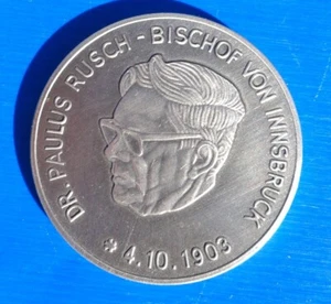 ÖSTERREICH INNSBRUCK Medaille Bischof Dr. Paulus Rusch 1973 Silber Ø 40,00 mm 26,40 gr - Bild 1 von 7