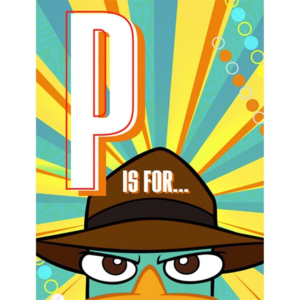 Disney Phineas and Ferb Agent P Party Invitations 8ct