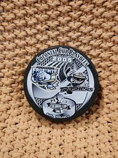 DANBURY TRASHERS ADIRONDACK FROSTBITE 2005 UHL COLONIAL CUP HOCKEY PUCK,NEW RARE