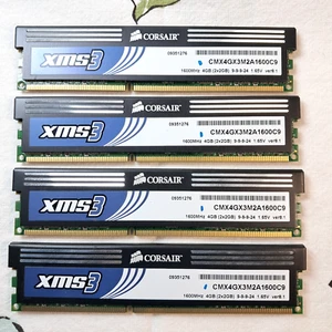 LOT OF 4 x 4GB = 16GB Corsair XMS3 DDR3 Desktop RAM CMX4GX3M2A160029 - Picture 1 of 12