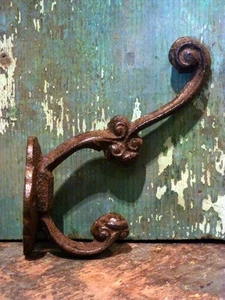 Gusseisen Rollenset/2 Mantel Mütze Bad Gardinenstange Wandhaken Garten Wohnkultur - Bild 1 von 4