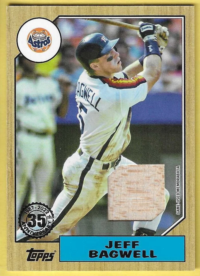 2022 Topps 1987 Jeff Bagwell Astros GU Bat (CB) - Image 1 of 1