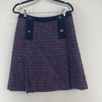 Винтажный DANA BUCHMAN фиолетовый Mohair шерсти замши юбка 4 опрятный Academia роскошь ретро - Изображение 1 из 4