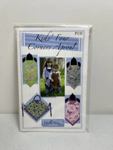 Toddlers Apron Sewing Pattern Kids Four Corners P137 Childs 3 Sizes Uncut - Picture 1 of 2