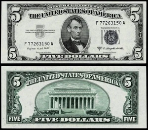 Billete certificado plata $5 1953 ~ nítido ~ sin circular - Imagen 1 de 1