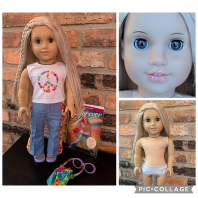 AMERICAN GIRL Historical JULIE 18" Beforever  Doll + Meet Outfit, Bag & Book - Image 1 of 4