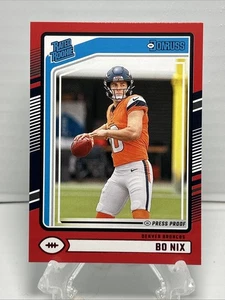 2024 Panini Donruss - Rated Rookie Bo Nix #369 Press Proof Red (RC) - Picture 1 of 2
