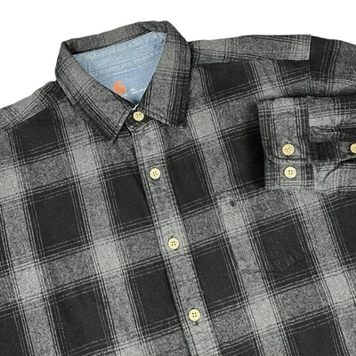 Carhartt Flannel Shirt Mens XL Black Gray Plaid Button Up Work Outdoor Hubbard - Image 1 of 4
