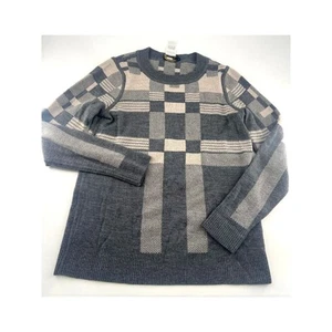 Pendleton Sweater Mens Small Grey Beige 100% Merino Wool Pullover Workwear - Picture 1 of 8