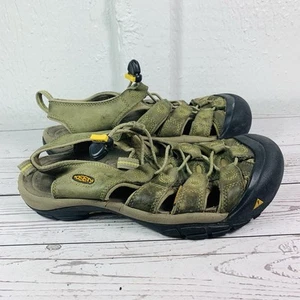 Sandali Keen Newport H2 uomo 8,5 pelle verde oliva escursionismo punta chiusa outdoor - Foto 1 di 6