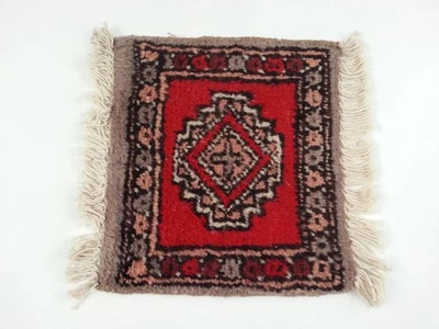 Vintage Small Hand Made Prayer Rug 10 Inch x 11 Inch - Image 1 of 3