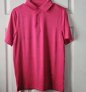 Camisa polo rosa fucsia para hombre *que absorbe la humedad* rendimiento nueva con etiquetas - Imagen 1 de 9
