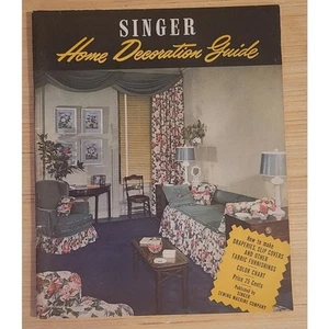 Singer Home Decoration Guide 1947 Paperback Vintage Sewing Design - Picture 1 of 6