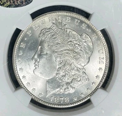 1878 7TF "REV OF 78" MORGAN SILVER DOLLAR~NGC MS 64~BEAUTIFUL COIN~REF#46-002 - Image 1 of 4