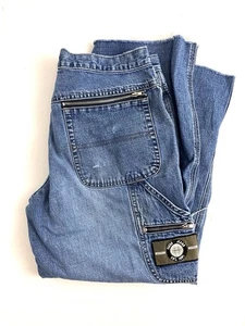 Vintage Guess Jeans Baggy Distressed Cropped Size 28 Measures 32X26 - Picture 1 of 11