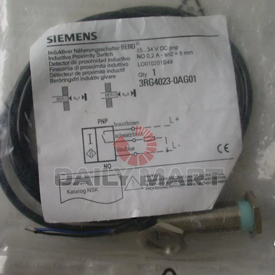 SIEMENS NEW 3RG4023-0AG01 3RG4 023-0AG01 PLC INDUCTIVE PROXIMITY SENSOR