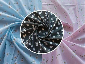 CRAFT FABRIC POLYCOTTON FLORALS FQ HALF METRES CRAFT BUNTING DAISIES CHOOSE - Picture 1 of 10